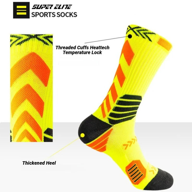 Kit 3 Pares de Meias Esportivas de Compressão para Corrida, Academia e Basquete