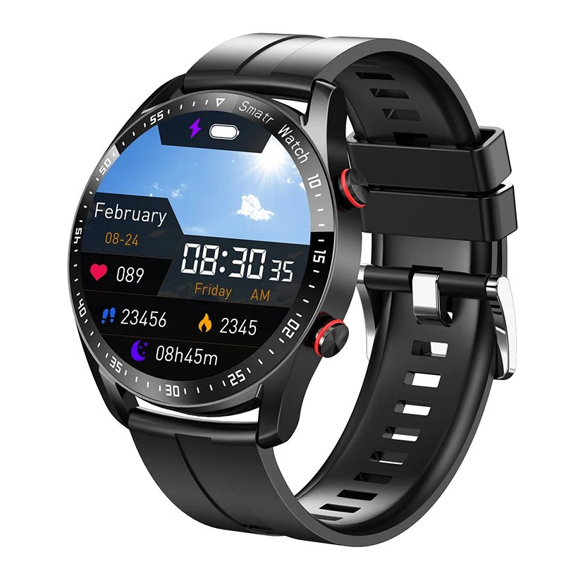 Smartwatch Masculino com ECG, PPG, Chamadas Bluetooth, Monitor Cardíaco e Pressão Arterial