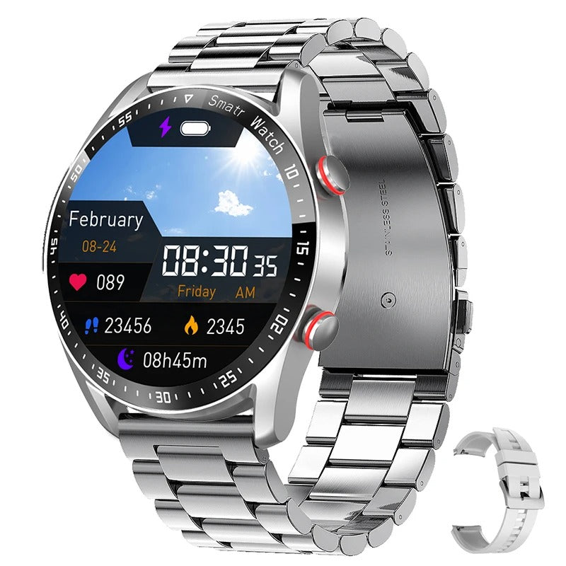 Smartwatch Masculino com ECG, PPG, Chamadas Bluetooth, Monitor Cardíaco e Pressão Arterial