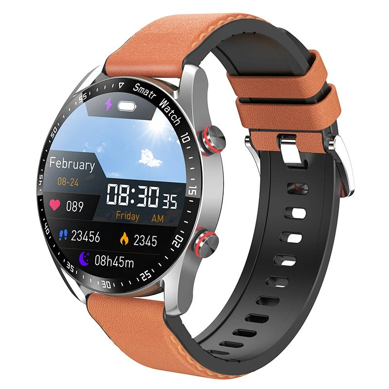 Smartwatch Masculino com ECG, PPG, Chamadas Bluetooth, Monitor Cardíaco e Pressão Arterial
