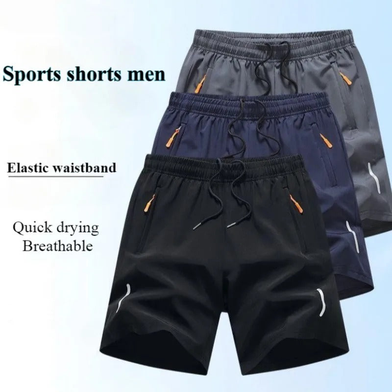 Short Masculino Esportivo Ice Silk Leve e Respirável para Corrida, Academia, Basquete e Uso Casual