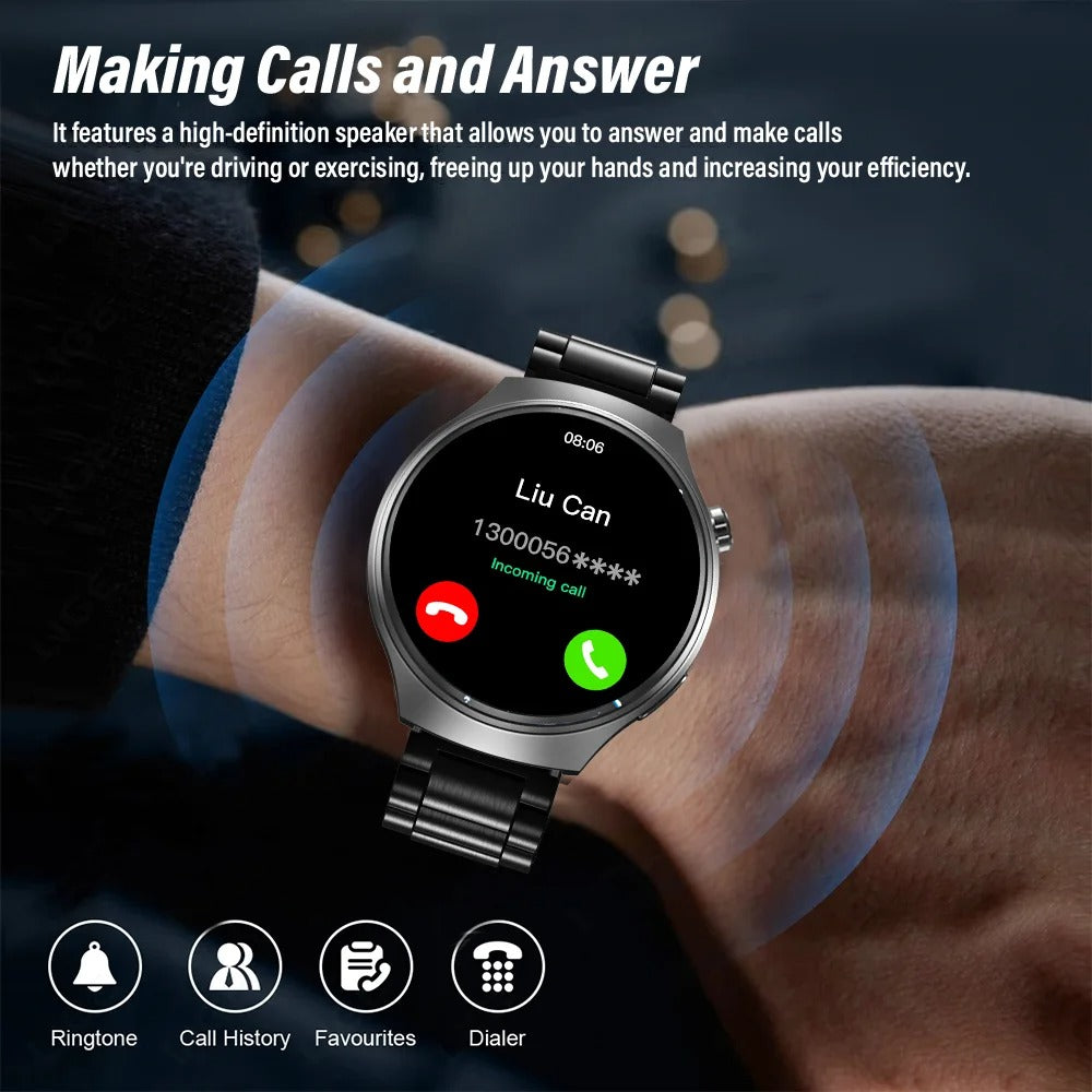 Smartwatch Masculino G.L Wear com Tela HD, Chamadas Bluetooth e Monitoramento Completo de Saúde