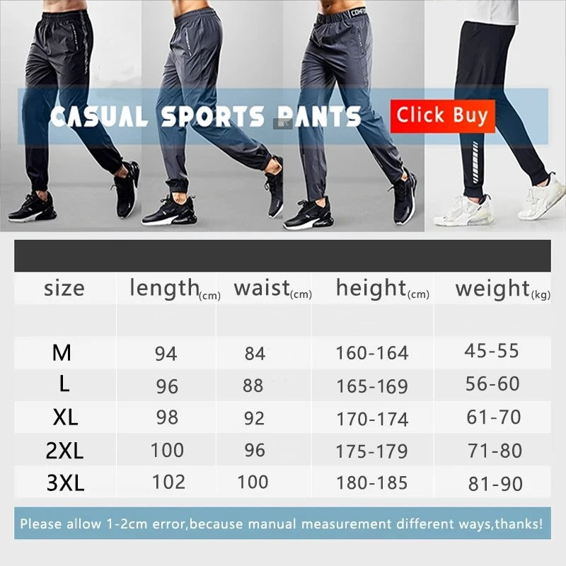 Calça Esportiva Masculina Dry Fit com Bolsos de Zíper para Corrida, Academia e Treinos