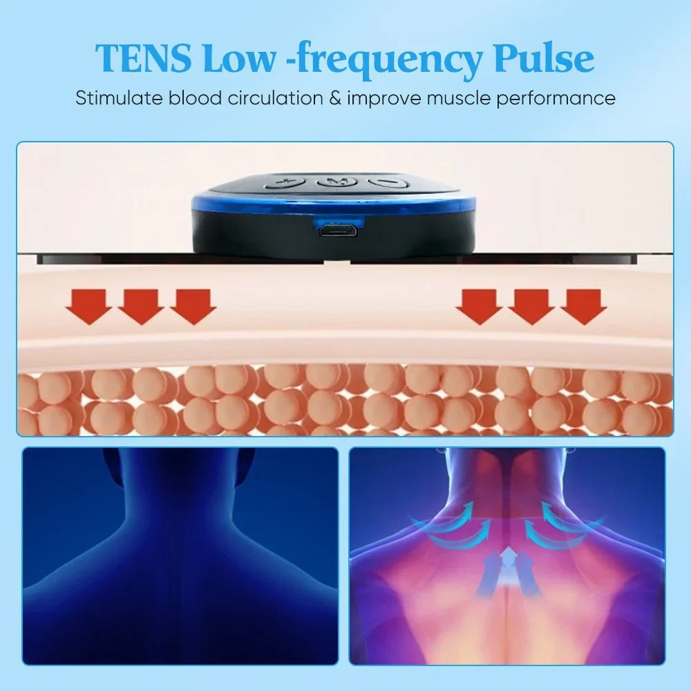 Massageador Cervical EMS Elétrico para Pescoço com Estimulação Muscular