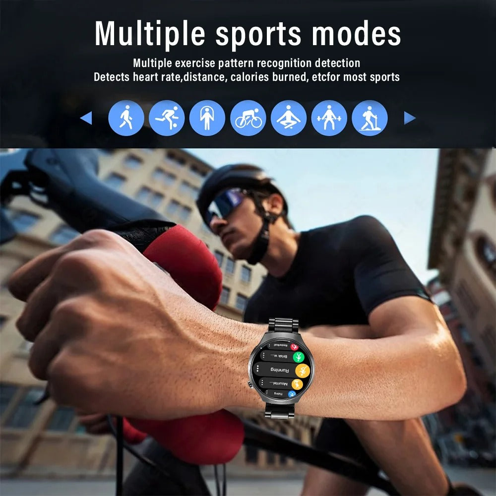Smartwatch Masculino G.L Wear com Tela HD, Chamadas Bluetooth e Monitoramento Completo de Saúde