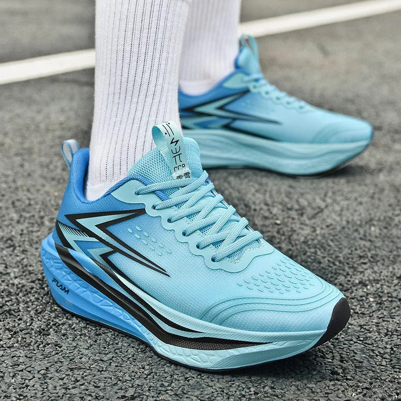 Tênis Masculino de Corrida para Maratona com Placa de Carbono, Leve e Respirável