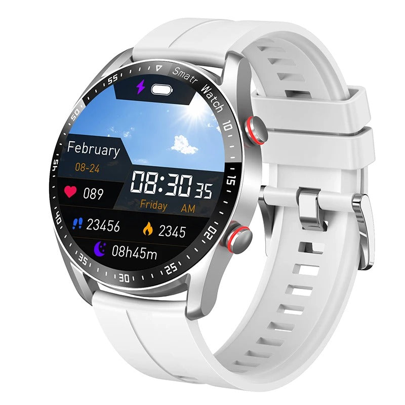 Smartwatch Masculino com ECG, PPG, Chamadas Bluetooth, Monitor Cardíaco e Pressão Arterial