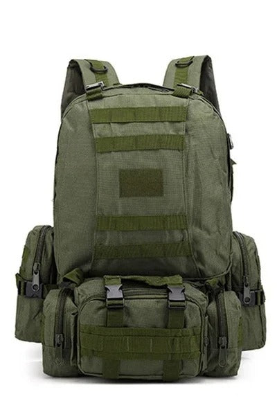 Mochila Tática Militar 50L Impermeável com Sistema MOLLE para Camping, Trilhas e Aventuras Outdoor