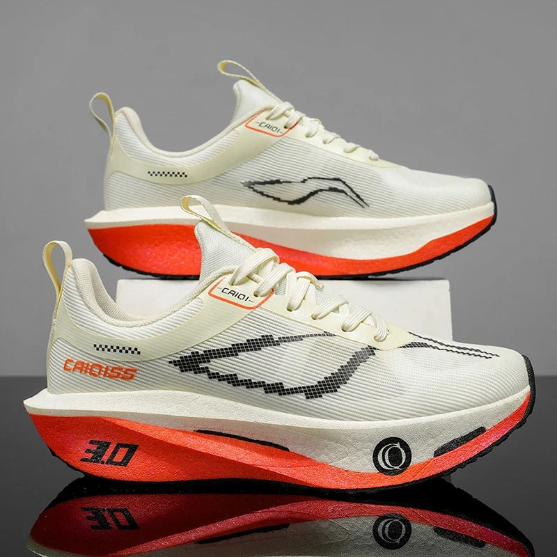 Tênis de Corrida com Placa de Carbono Unissex para Maratona e Performance